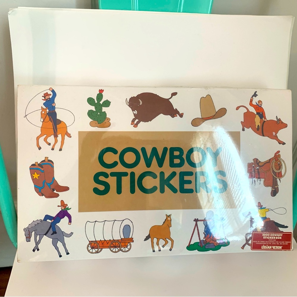 Vintage 1994 NIB Sealed Lillian Vernon Cowboy Stickers